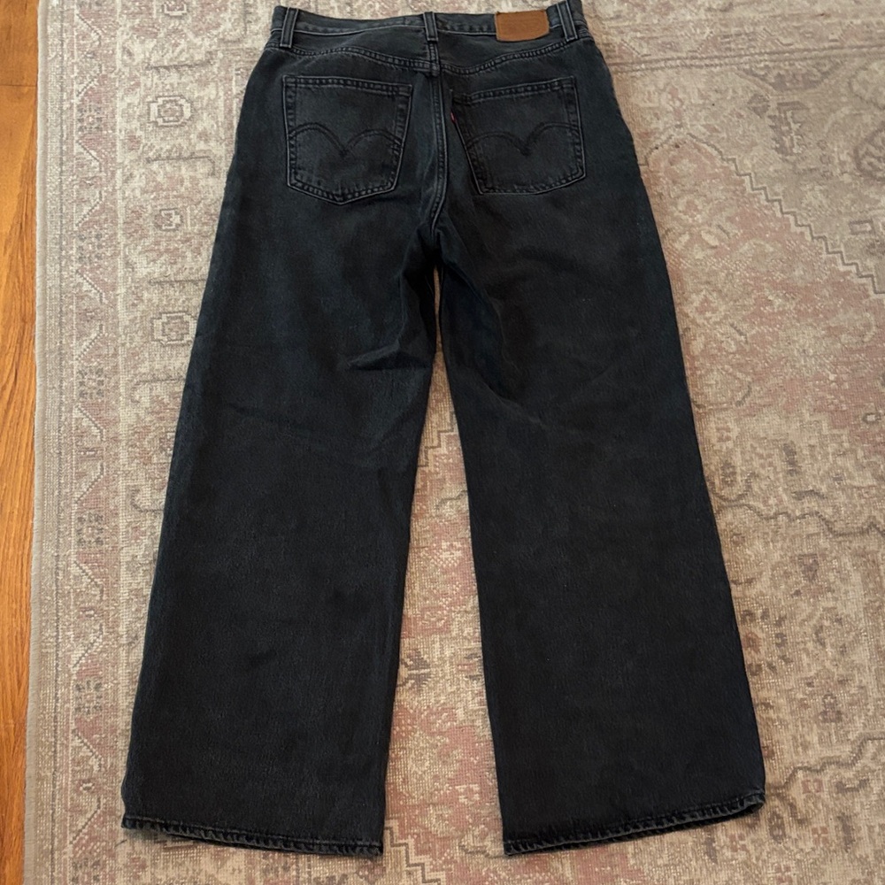 Levi's Black Ribcage Wide-Leg Women's Jeans - Picture 5 of 7